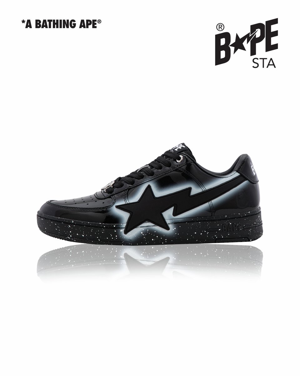 BAPEOFFICIAL's tweet photo. Inspired by the energy of the streets.

The BAPE STA™ OS brings graffiti culture to life through spray paint-inspired graphics and textured details. Celebrate your creativity, individuality, and self-expression through your own pair of canvas.

Available starting Aug 15, 2026, at BAPE STORE® and https://t.co/IBXRBlilL2.

#BAPE #ABATHINGAPE #BAPESTA #BAPESTAOS