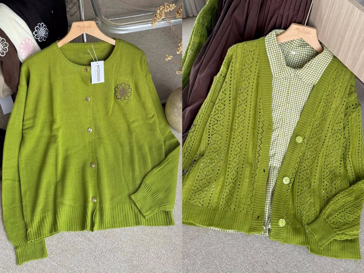 dsftrn_'s tweet photo. Edisi dubai chewy cookie 🤎💚🤎💚
Percaya ga cardi se premium ini harganya mulai dari 50rb an ajaa😭😭
Bahan knitnya premium dan ga bikin gatel di kulitt, bestt deh pkoknyaa🥹🫰🏼🫰🏼 https://t.co/hKHqLTTJcT