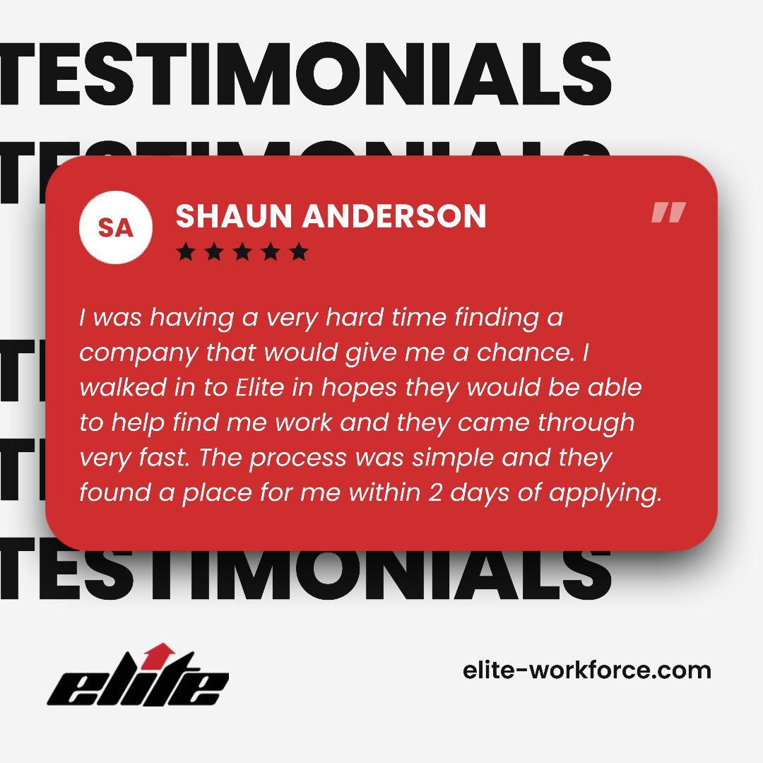 ELITEMFG's tweet photo. Real reviews. Real people. Real jobs. ⭐⭐⭐⭐⭐ 

Swipe to see what job seekers say about working with Elite . Then apply at https://t.co/nbJognmYKV or call 423-765-9935! https://t.co/HfKcQdeWme