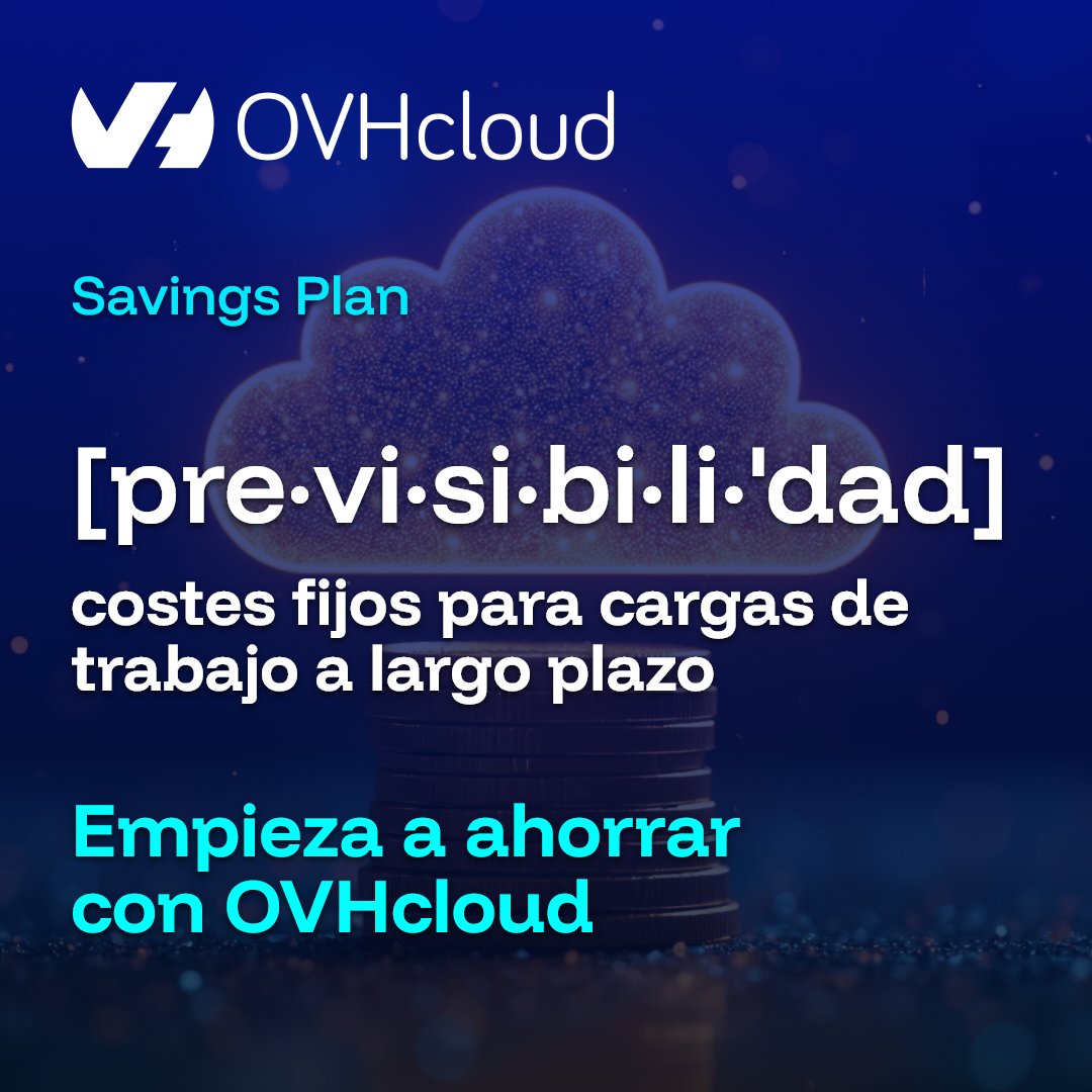 OVHcloud_ES's tweet photo. ¡Gestiona de manera inteligente tu infrastructura cloud!

💰 Reduce gastos con un enfoque FinOps. Los Savings Plan te ayudan a prever costes y mejorar la eficiencia sin perder rendimiento.