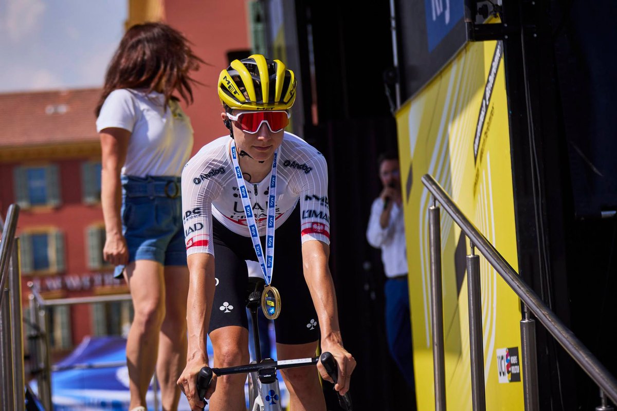 categorycafe's tweet photo. Tour de France Femmes: "Yeah, it hurt a bit deep down—because it really takes a toll! Oh, if only you knew just how intense it was, right there inside! 😉

Those were tough days, not gonna lie. For a change, I’m starting with a list of the worst things rather than the best—mostly because I’m still recovering 😅: the heat, journalists and cameras everywhere (you couldn't even just die in peace after crossing the finish line), sleep issues over the last few days, and a truly HIGH pace from start to finish. 😅 And look, folks, I know *everyone* went through the same thing; I’m fully aware of that. 🙂

By the same token—as for the best parts: the fans (who surely had extra motivation to leave the house thanks to the beautiful weather)—and a huge bonus (adding +100 points to the overall standings) was having my Dad, brother, Witek, and Nikol there 🥹; the massive media interest in women's cycling; and the chance to test myself against the absolute strongest field of riders in the world.

And for the more observant among you—well, as is often the case in life, the positives stem somewhat from the negatives; nothing is black and white.

Every stage was pure cinema; with such a level playing field and a course designed the way it was (whoever planned it probably doesn't like women all that much 😅), the drama started right from the get-go. And I don't just mean the actual race start—even during the neutral rollout, things happened that fell squarely into the "WEIRD" category. That’s why I’m even more hopeful that next year, the broadcast of this whole circus will begin *before* the actual start—because all the post-TdFF commentary unanimously agrees that we absolutely delivered the goods. The start in Switzerland was fine, but it wasn't until I crossed the border that I saw just how much more intense the French passion for cycling is. Every start and finish line was packed with crowds of fans; every town or climb along the route was filled to the brim with the sound of cowbells and cheering. I wish I had as much faith in myself as the French fans shouting "Allez Pauline"—even when she had already dropped out of the race 😉

Mont Ventoux lives up to every description people give it. An incredible climb, a stunning view, and that tower at the summit looming in the distance as you approach.

Nice was full of active people—hot, yet smiling—and for me, it represents the end of the struggle; I’ll remember it more fondly than I’d anticipated 😉 It was also filled with people who believed in me far more than I could ever imagine believing in myself.
And then there was my form—without a doubt, the best of my life. Exactly the form I’d planned and wanted—the kind I couldn't even have dreamed of a year ago. I’m happy with my performance off the bike, too: focused, motivated, prepared, and usually in a good frame of mind 😉

That was enough for—or perhaps *as much as*—what happened; I’ll leave the interpretation to you, but I know I should mark this race with a big plus in my notebook. I just need a little more time to process it all 🙂

I know I looked disappointed after every stage—but for me, that’s usually just how fatigue manifests itself. And you know, it’s a tad disappointing that hitting new power peaks across every possible range—from 5 minutes upwards—didn't result in something more 😅

But now I’m off to rest—because I’ve simply earned it; I’m not looking for any discussion 😉
Kisses!" - Dominika Włodarczyk 🇵🇱 (@UAETeam_LIMAD) #TDFF2026