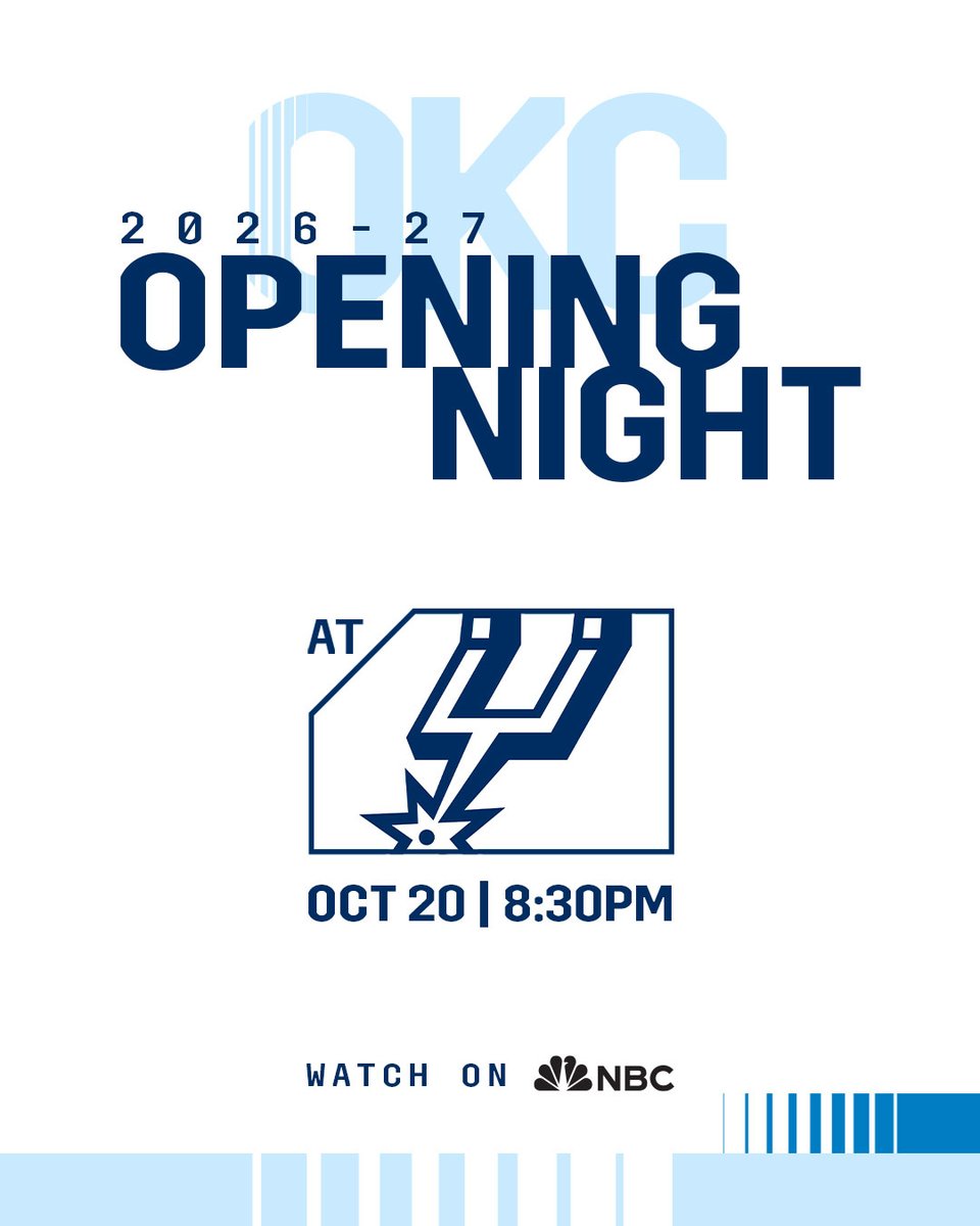 okcthunder's tweet photo. Opening up the season in San Antonio on @NBA on NBC 📍 https://t.co/SvgfVySSd4