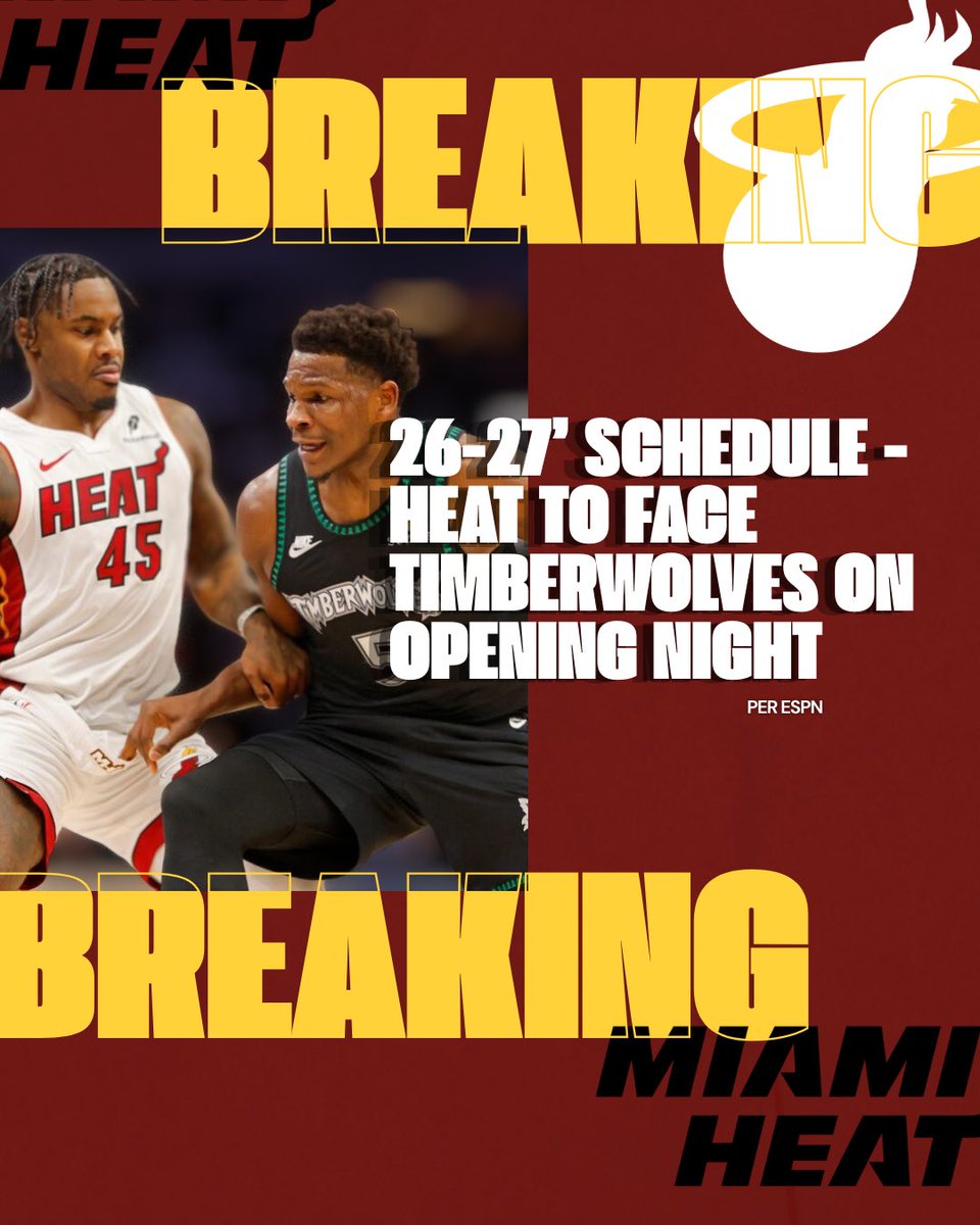 heatfaithful's tweet photo. Miami hosts Minnesota for the first game of the season for both sides on October 21 - 7:30PM ET on ESPN π₯ https://t.co/2cSv1ToZMQ