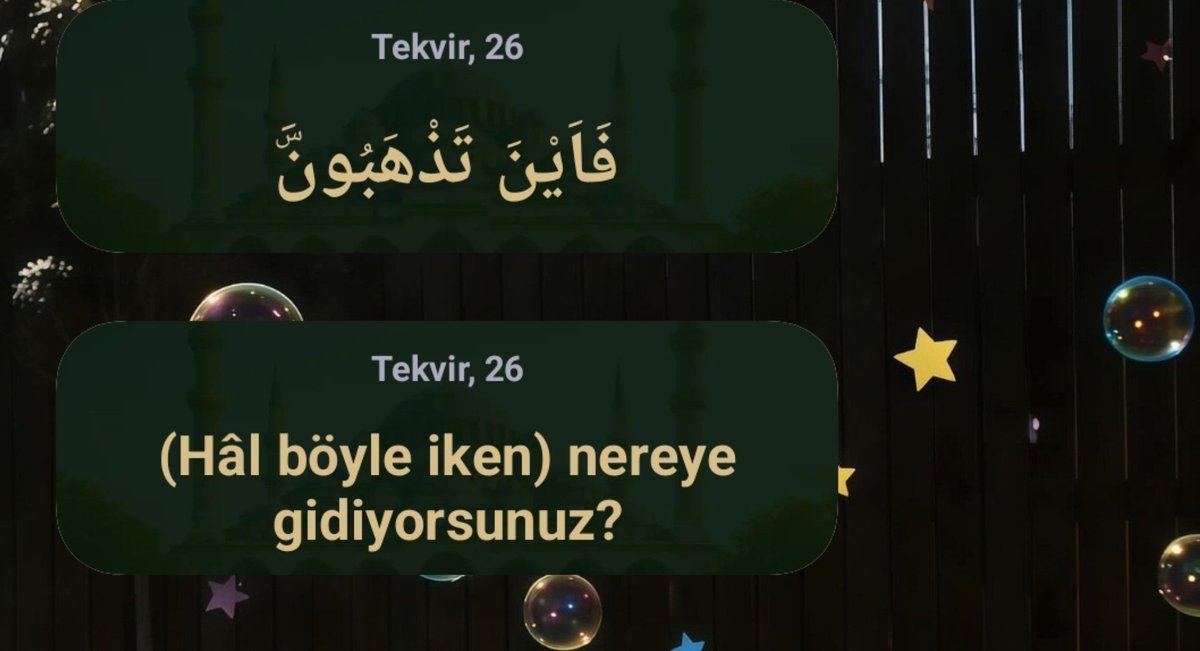 zeynonline's tweet photo. İstemeyerek çıktığım yolda karşıma çıkan ayet 
Geri mi dönsem https://t.co/9W8troGxNj