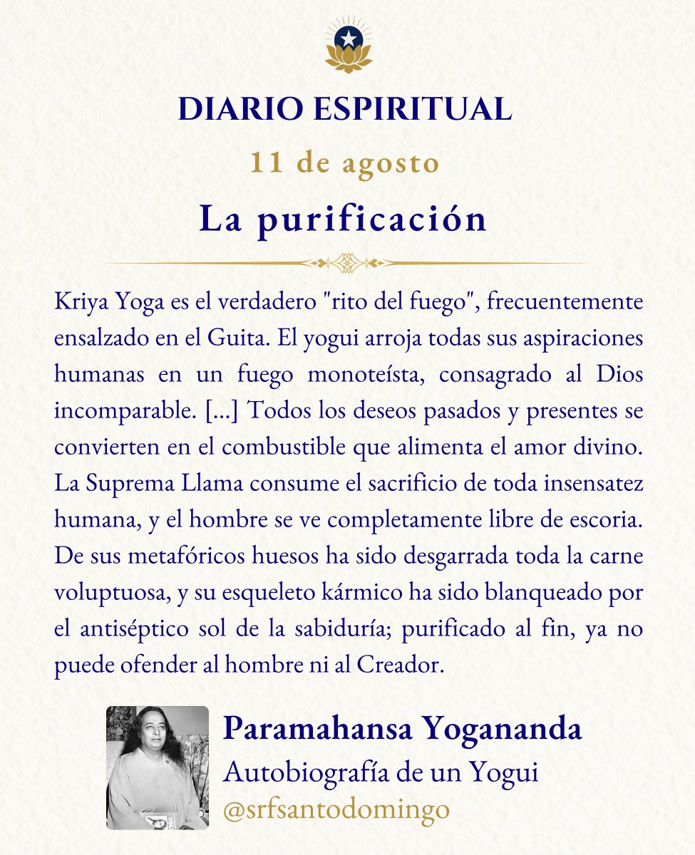 SRFsantodomingo's tweet photo. ☀️¡Buenos días! Que tengas un martes colmado de paz y abundantes bendiciones.🌿🙏
#Purificación #BuscaADios #Medita #Meditación #Dios #Yoga #Gurú #KriyaYoga #Yogananda #SelfRealizationFellowship https://t.co/X0txUyTxTJ