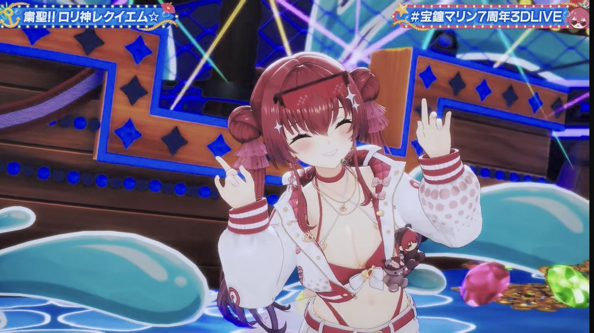 chicken08651's tweet photo. 船長かわいいーー‼️
水着良い✨

#宝鐘マリン7周年3DLIVE https://t.co/RzkGDu1vyt