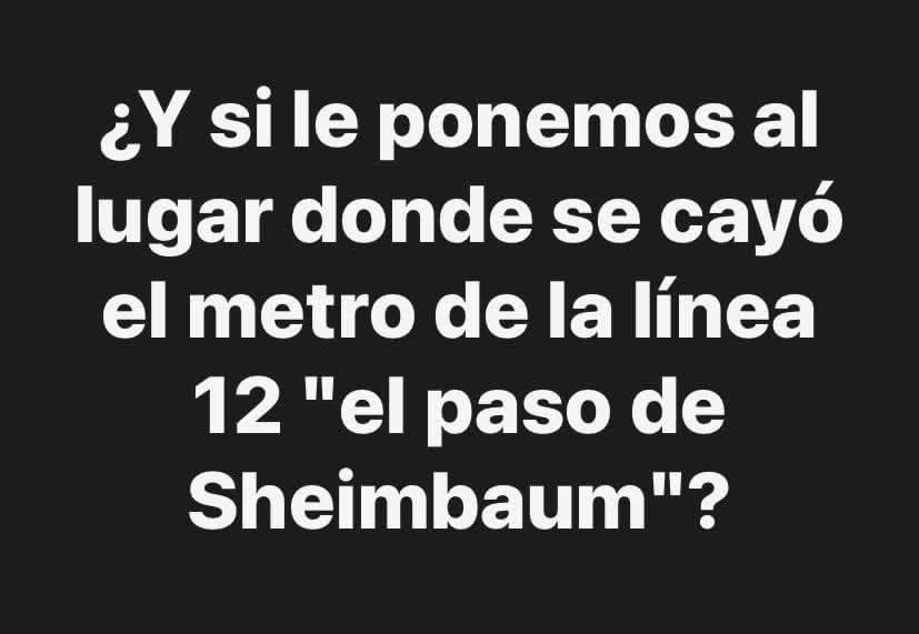 SocCivilMx's tweet photo. PROPUESTA CIUDADANA: 🇲🇽

Ya que el régimen anda tan entusiasmado cambiándole nombres a los lugares…

¿Qué nombre propondrías para recordar aquello que el poder preferiría que olvidáramos?

Nosotros empezamos: Línea 12.

Los leemos 👇

Porque cambiar nombres es fácil.
Cambiar la historia, no debería serlo.

#PrimeroLasFamilias #NoMásPoderAlPoder #FueElEstado