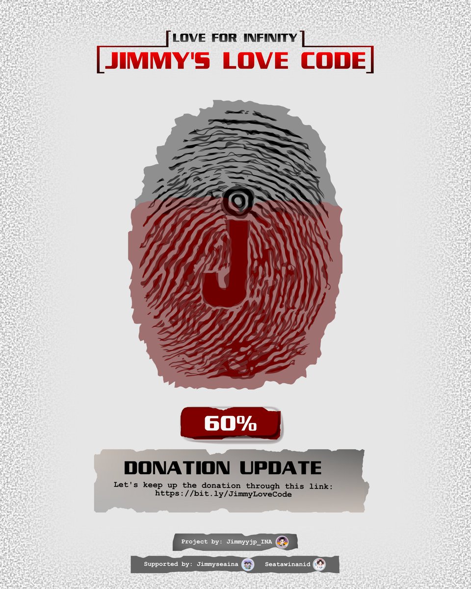 Jimmyyjp_INA's tweet photo. ๐๐ข๐ก๐๐ง๐๐ข๐ก ๐จ๐ฃ๐๐๐ง๐ โจ๏ธ๐
Terima kasih yang udah join project ini! ๐ฅน๐ซถ๐ป Kita masih open donasi sampai 18 Agustus yaa. Buat yang belum ikutan, yuk langsung cus ke sini ๐ https://t.co/7BOJ94zMr2
#LoveForInfinity
#JimmyLoveCode
#jimmyyjp https://t.co/4Odad6Z9m7