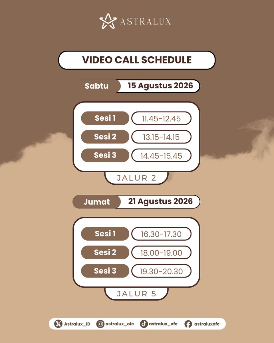 Astralux_ID's tweet photo. #VirCall JKT48 Theater Sementara 2026.
Pre-Order OFC: 11 Agustus 2026, 20.00 WIB
Pre-Order General: 12 Agustus 2026, 20.00 WIB
Yuk siapkan jeketipoin dan beli sesi yang kamu ingin!🤍 https://t.co/hozBFWE7wo