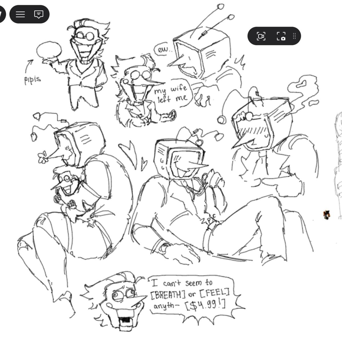 all0nsy_'s tweet photo. drawing in roblox cures artblock 

#spamtenna #deltarune #tenna #spamton https://t.co/bAAbZbZmzm