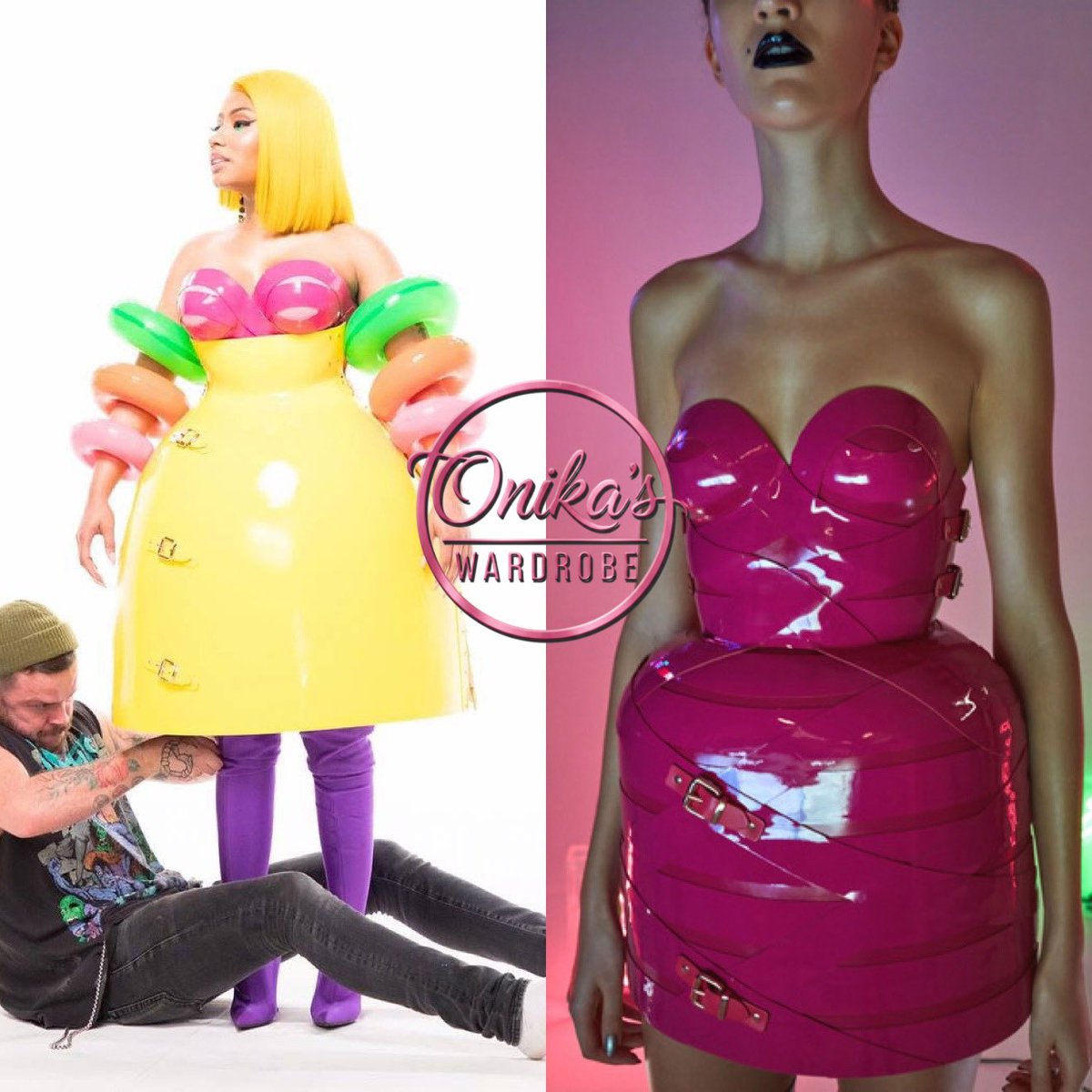onikaswardrobe's tweet photo. Barbie Tingz Music Video (2018)

Nicki Minaj wearing a bubble gum corset and skirt by Marina Hoermanseder with $1,690 Balenciaga boots + custom latex inflatable accessories by Venus Prototype in the Barbie Tingz video

#nickiminaj #fashion  #style  #Balenciaga #BarbieTingz #MarinaHoermanseder
#VenusPrototype