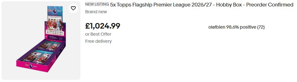TechSway's tweet photo. @Topps Here are some prime scalpers for you @Topps 
if you care to do anything about it. That's 25 boxes in 4 listings. Plenty more on eBay to be found. https://t.co/VQhfSHn3DQ