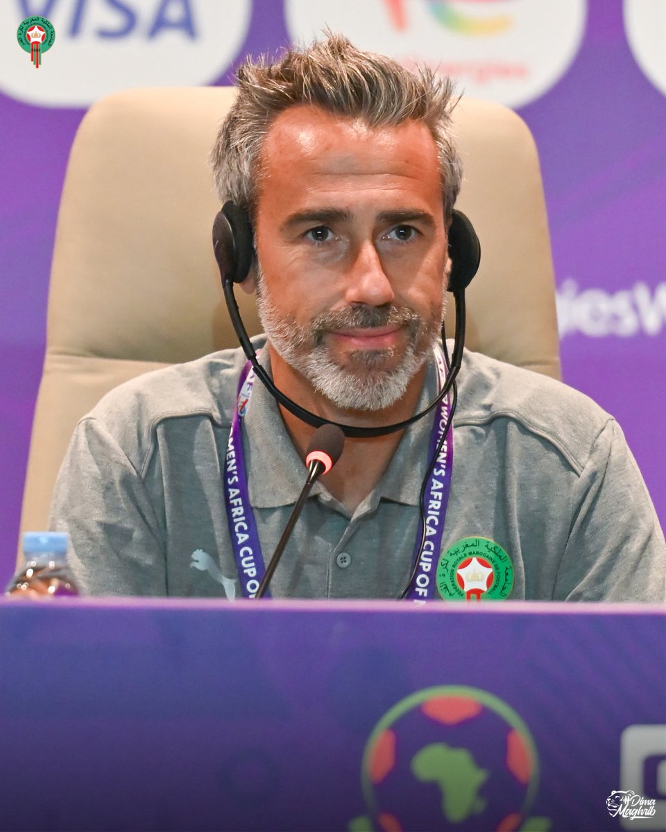 AtlasLionesses_'s tweet photo. صور الندوة الصحفية قبل مواجهة الكاميرون في نصف نهائي كأس أمم إفريقيا للسيدات 

Photos from the pre-match press conference ahead of the Women’s Africa Cup of Nations semi-final against Cameroon 

#DimaMaghrib 🇲🇦 https://t.co/d3rYNw9nAy