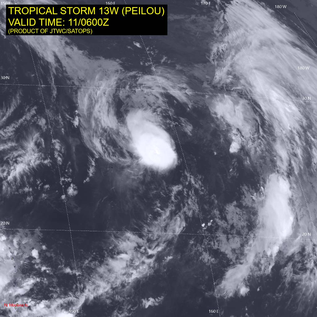 Muvyuiharuka's tweet photo. Tropical Depression #13W #Kujira/#Peilou

JTWC. 2026.08.11. UTC 06:00Z 30kts 997hpa https://t.co/oCmgWoJMEY