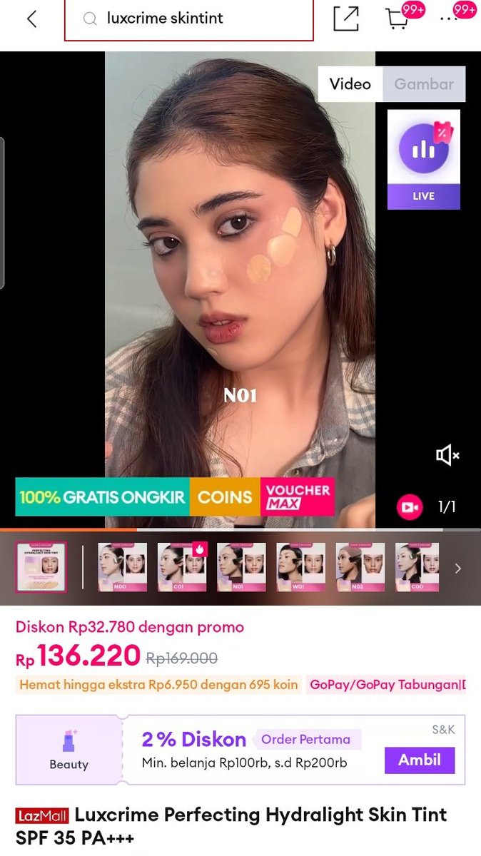 devaoliayysmy's tweet photo. @itsmyluvvjen Luxcrime Skin Tint kak best bgt buat daily Gak bikin dempul, ringan juga. 
Tap loose powder di tzone biar tahan lama yaa https://t.co/XMPZo0J810