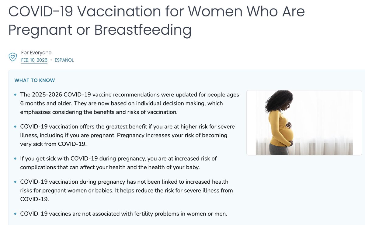MaryBowdenMD's tweet photo. CDC currently recommends pregnant women receive a COVID shot, claiming they are at increased risk for severe disease (FALSE) and that the shots do not cause fertility problems (FALSE.) https://t.co/AG0ztUHXwm