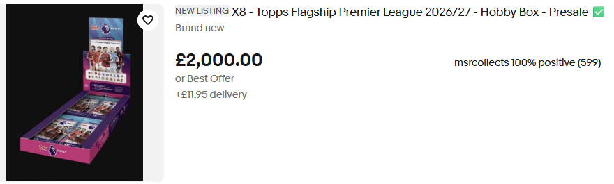 TechSway's tweet photo. @Topps Here are some prime scalpers for you @Topps 
if you care to do anything about it. That's 25 boxes in 4 listings. Plenty more on eBay to be found. https://t.co/VQhfSHn3DQ