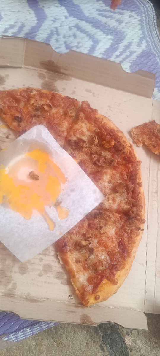 skffarooq's tweet photo. @dominos_india Eating this pizza feels less like an Italian dinner and more like chewing on a baked, cooled roti. 🍕💀 Someone send help (and actual cheese).

@dominos @dominos_india https://t.co/Su6TutyRmk
