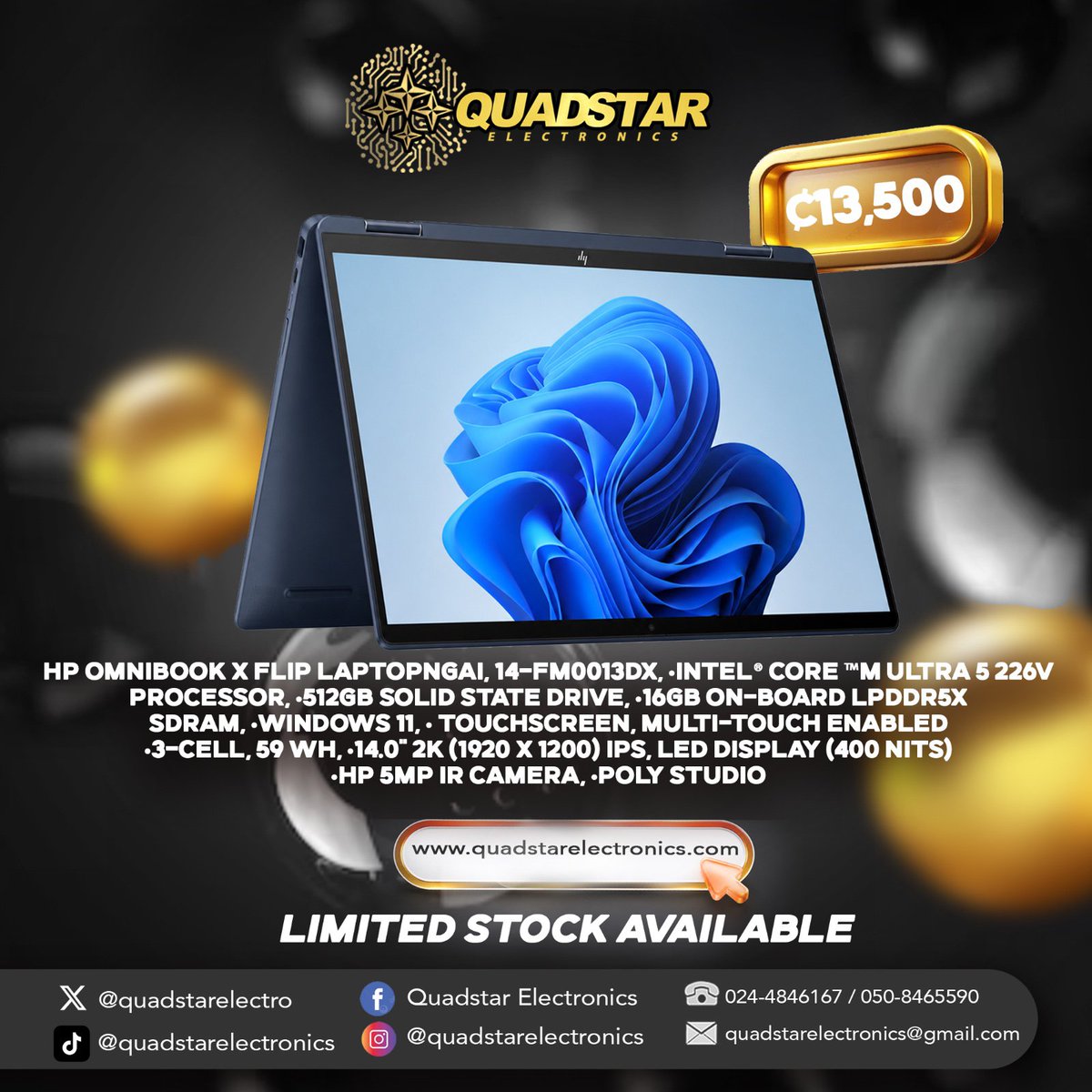 quadstarelectro's tweet photo. From everyday tasks to demanding work, HP laptops combine performance, sleek design, portability and reliability to keep you moving.
Visit our website today 
https://t.co/ojvfJOV88y
Call 0508465590
What's app 0244846167

#quadstarelectronics #onlineshop #hplaptops #laptops #phone https://t.co/uFGHbNCTAI