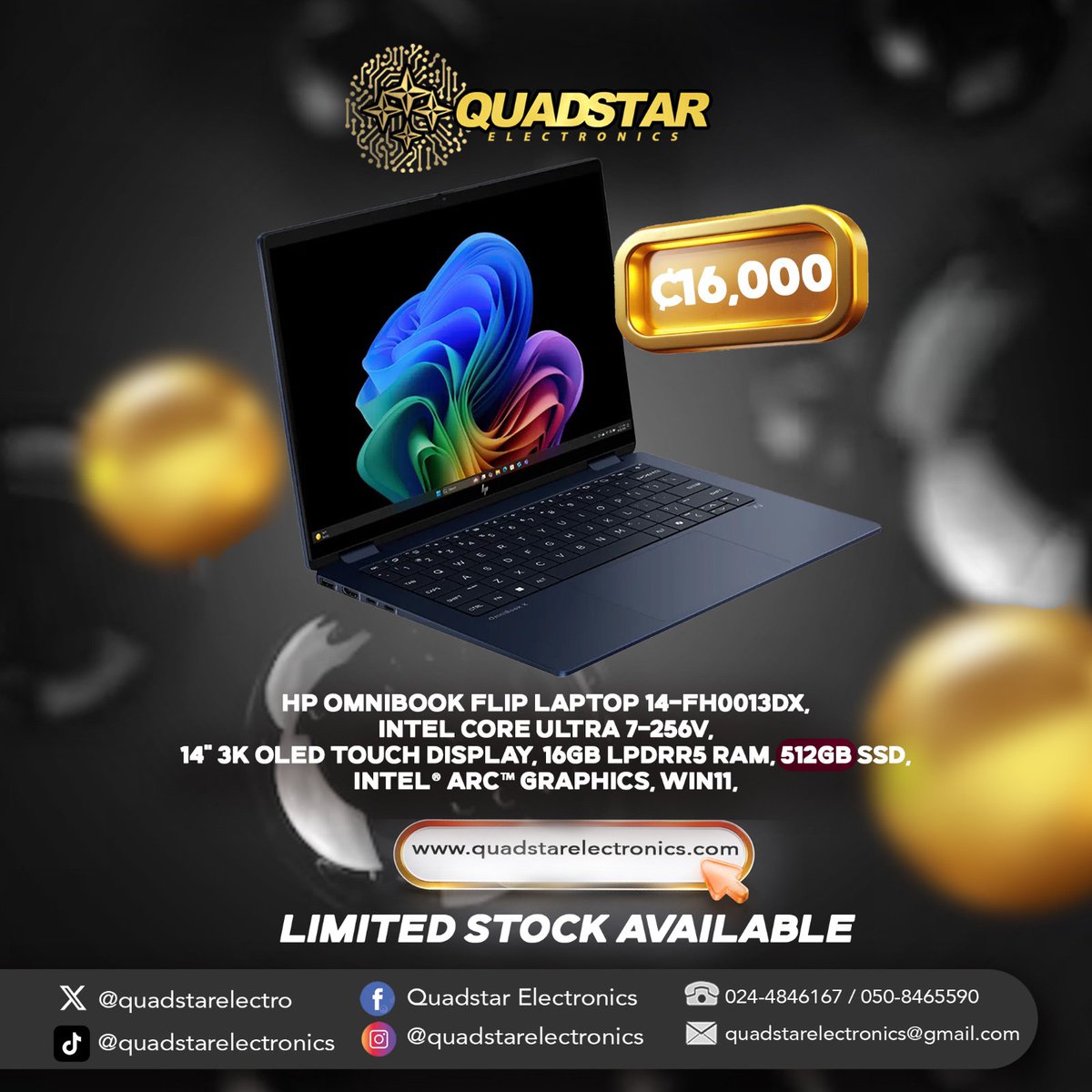quadstarelectro's tweet photo. From everyday tasks to demanding work, HP laptops combine performance, sleek design, portability and reliability to keep you moving.
Visit our website today 
https://t.co/ojvfJOV88y
Call 0508465590
What's app 0244846167

#quadstarelectronics #onlineshop #hplaptops #laptops #phone https://t.co/uFGHbNCTAI