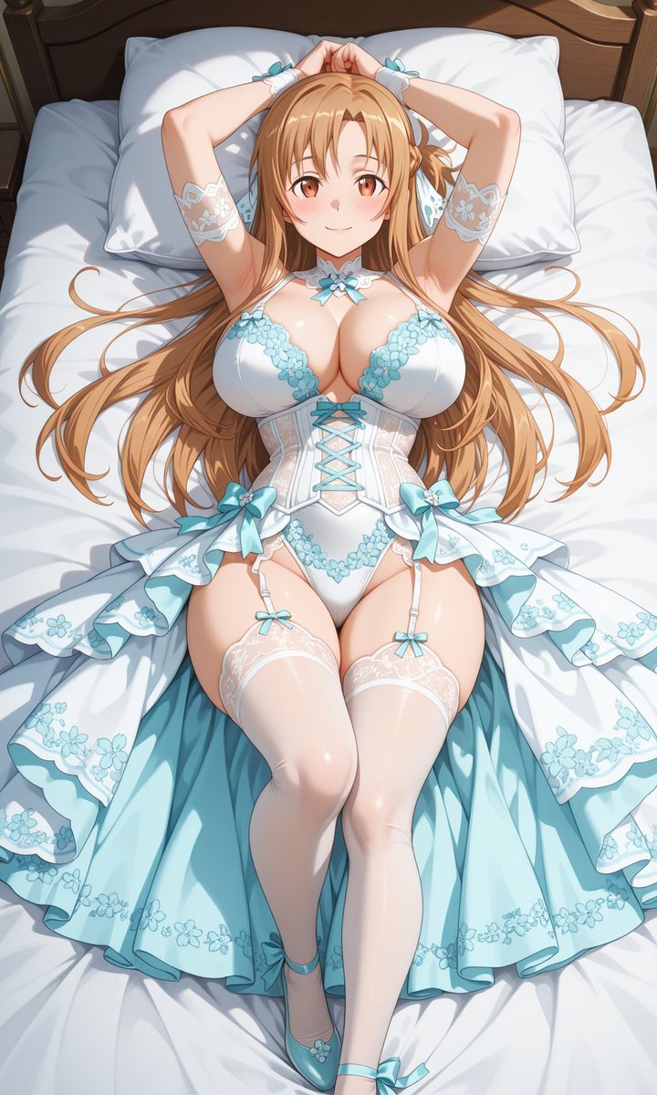 Asunahub002's tweet photo. 今日はどこにも行かないで……ここで私と一緒にいよう？💕 SFW #SwordArtOnline #Asuna #ソードアート・オンライン #アスナ https://t.co/JJFq8eaVX7