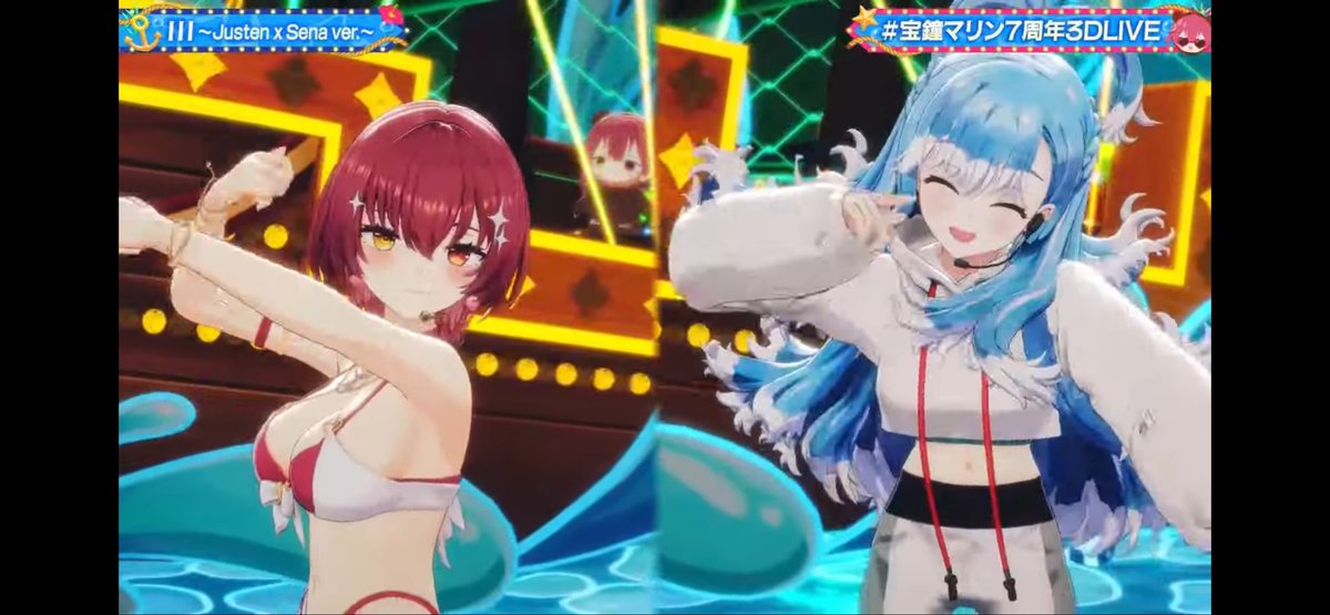 bbrjs3727's tweet photo. #宝鐘マリン7周年3DLIVE 
船長江戸すぎてBANされたのかと… https://t.co/0oPczIhzYk
