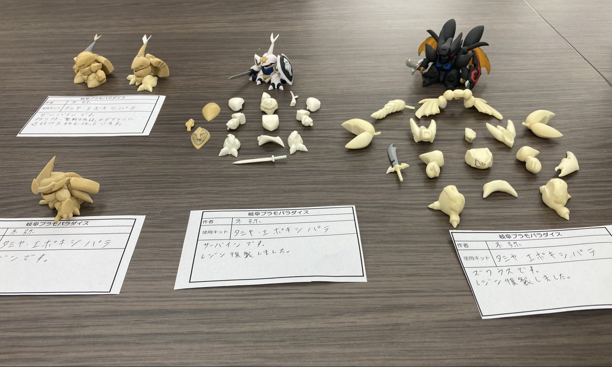4ooyDhRBaVq5PTF's tweet photo. 昨年から興味のあった岐阜プラモパラダイスに行ってきました
メインの目的はFFの冬弥さんにお会いすること
どの作品も素敵なのですが特筆すべきはガンドランダーとビックリマンがお好きということ（笑）
#岐阜プラパラ https://t.co/bdjtU6bw67