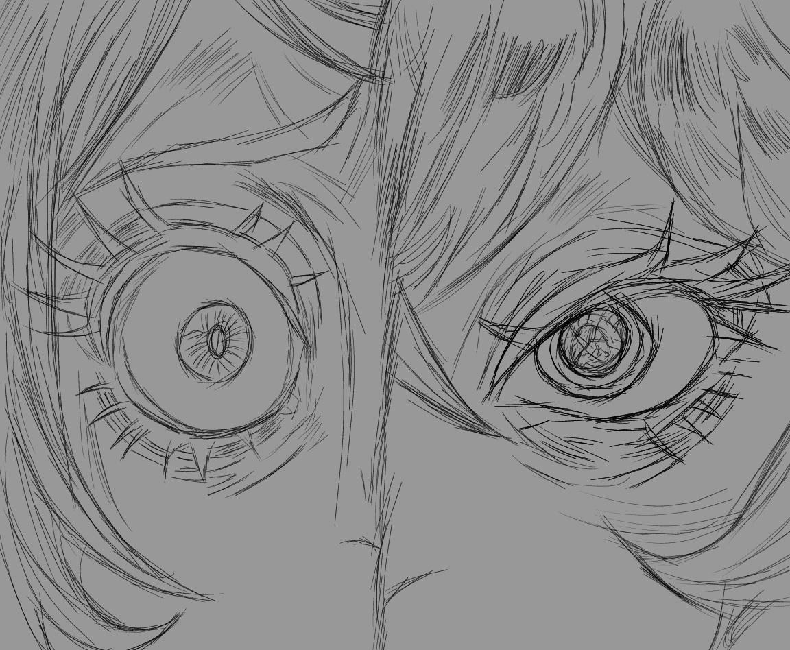 Cs3kV2's tweet photo. Some art i made about chimera (listened to the song and got hooked off rip bruh ts was fire ash) #hypnoslullaby  #cabinetofnovelties #sketch https://t.co/Mdnu7EouXs