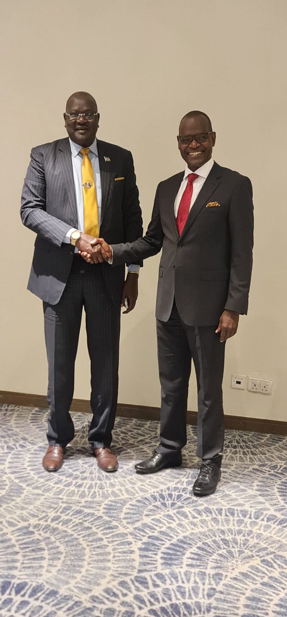 atu_uat's tweet photo. In Nairobi today, Hon. Ateny Wek Ateny,@WekditAteny, ICTs Minister @SouthSudanGov, congratulated @sg_atu on 8 years of service &amp; SG-elect Eng. Kezias Mwale @keziaskazuba. He pledged #SouthSudan’s support for ATU work on capacity building, digital infrastructure &amp; standardization. https://t.co/8R5mvtUYDb