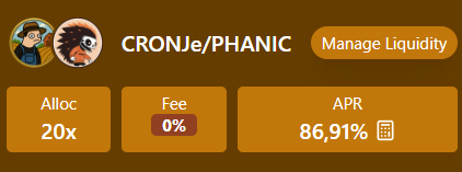 coinphanic's tweet photo. How to make good things while market is red ¬¬ 

1- Get some #cronje and #phanic
2-Pair them at https://t.co/AWRxNtqUA0
3-Take benfits with this APR (86,91%)
4-Go compound, Pair this #cronje gotten with #Sonic
5-Start again https://t.co/D82M8pDDiE