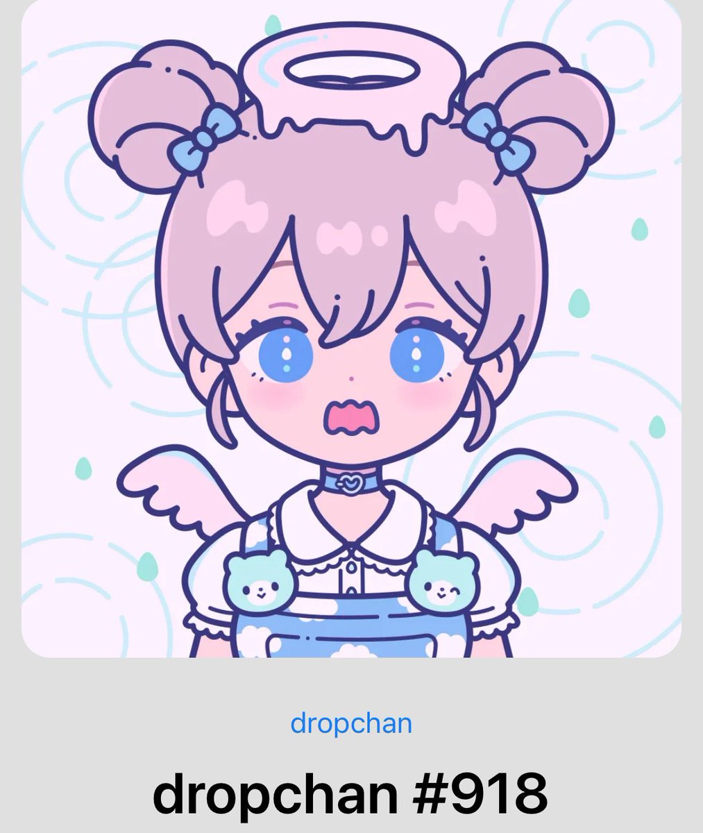 Aojin_302's tweet photo. 嬉しい🥹🩵
オファーが通ってお迎えできました✨
918は私の誕生日の数字💧
acceptありがとうございます🥹🙏大切にします🩵✨✨
#dropchan https://t.co/R3oVxw8C2t