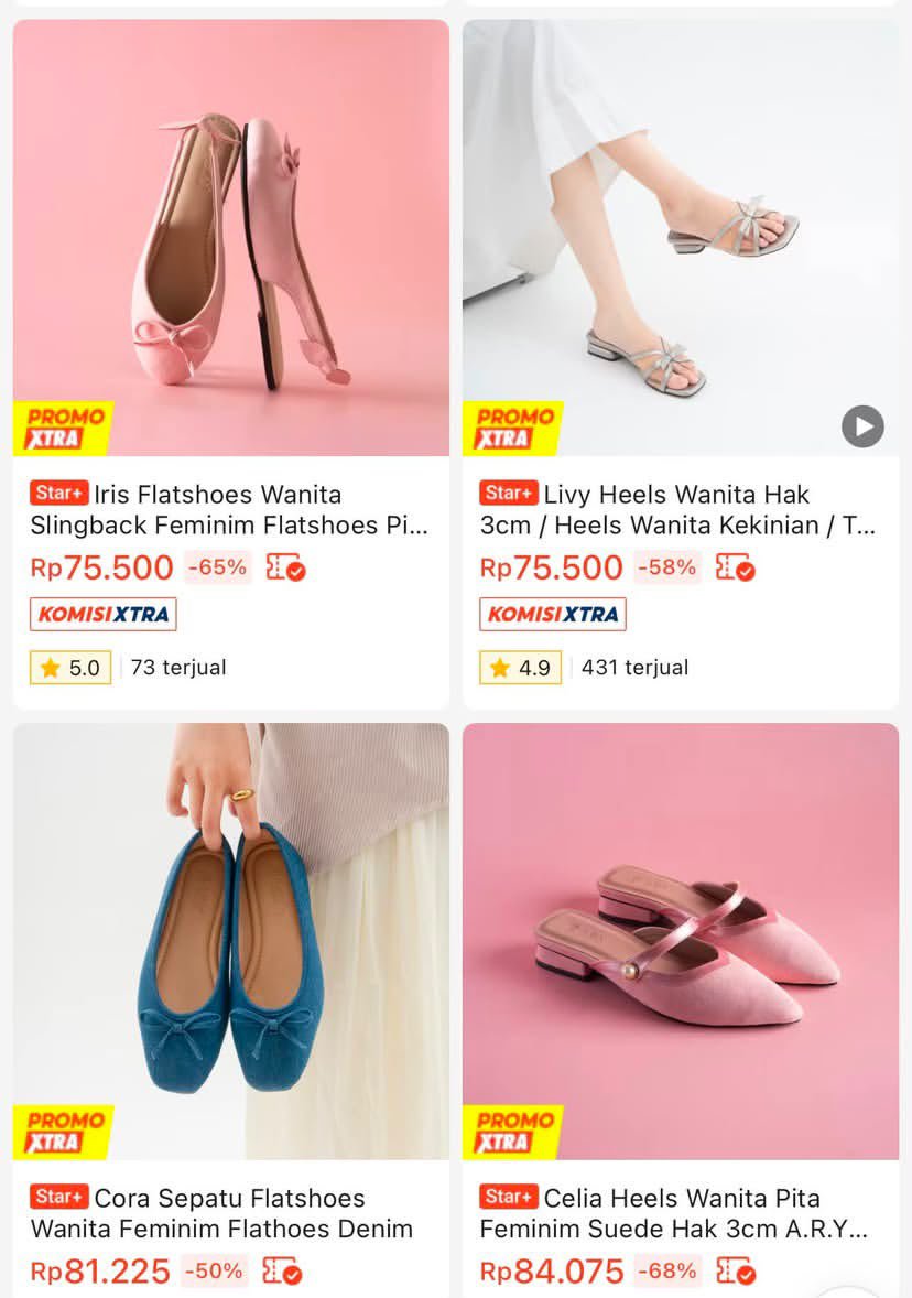 syash___'s tweet photo. SIAPA YANG BILANG FLATSHOES ALA PINTEREST HARUS MAHAL?😭

Nih aku nemu hidden gem flatshoes yang modelnya cakep-cakep, tapi harganya cocok untuk kaum-kaum karjimut gaji UMR😍🤍 https://t.co/9FTKC9ypKf