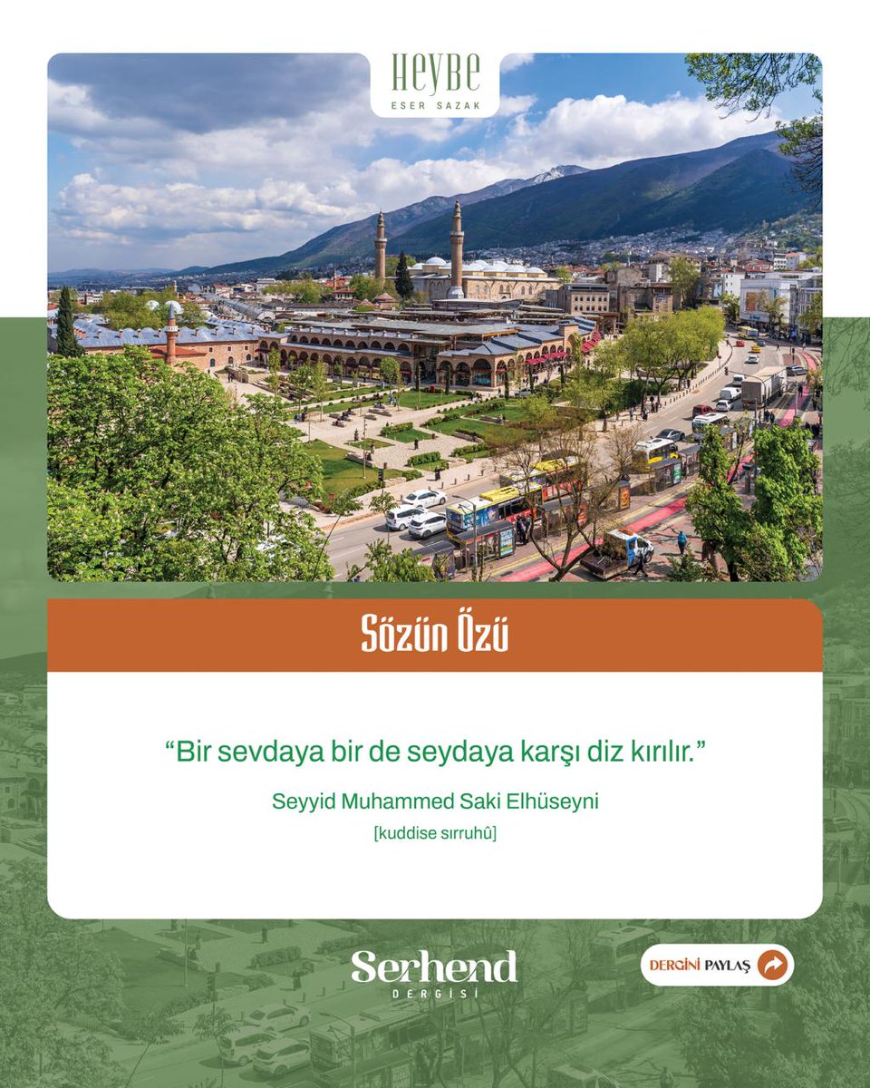 SerhendDergisi's tweet photo. “Bir sevdaya bir de seydaya karşı diz kırılır.”

Seyyid Muhammed Saki Elhüseyni [kuddise sırruhû]

#SerhendDergisi https://t.co/yxYzvrRcQf