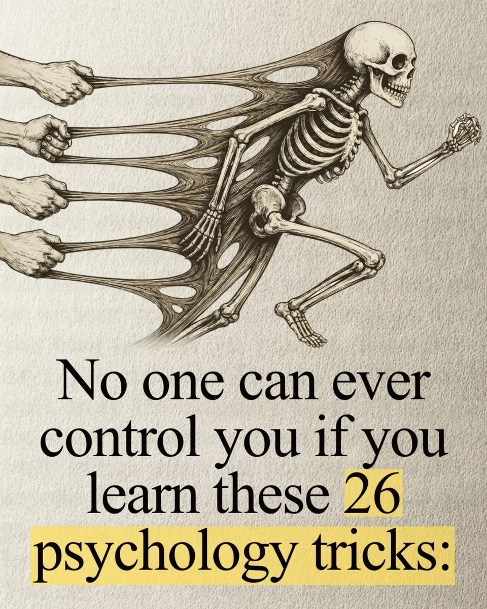 masculinityform's tweet photo. No one can ever control you if you learn these 26 psychology tricks:

//Thread// https://t.co/Ks8j7b7jTx