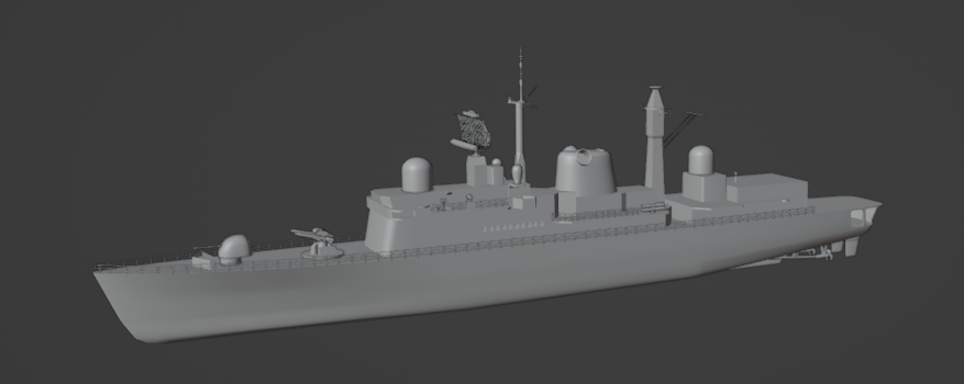 3DCG_mylife's tweet photo. WIP2: Type 42 class Destroyer Sheffield & Hércules (🇬🇧 & 🇦🇷)
My goal is to finish this by this Saturday
#Blender #b3d #type42 #Destroyer #nextplan #3d #3dmodel #Sheffield #Hércules #England #Argentina #warship #3dasset #highpoly