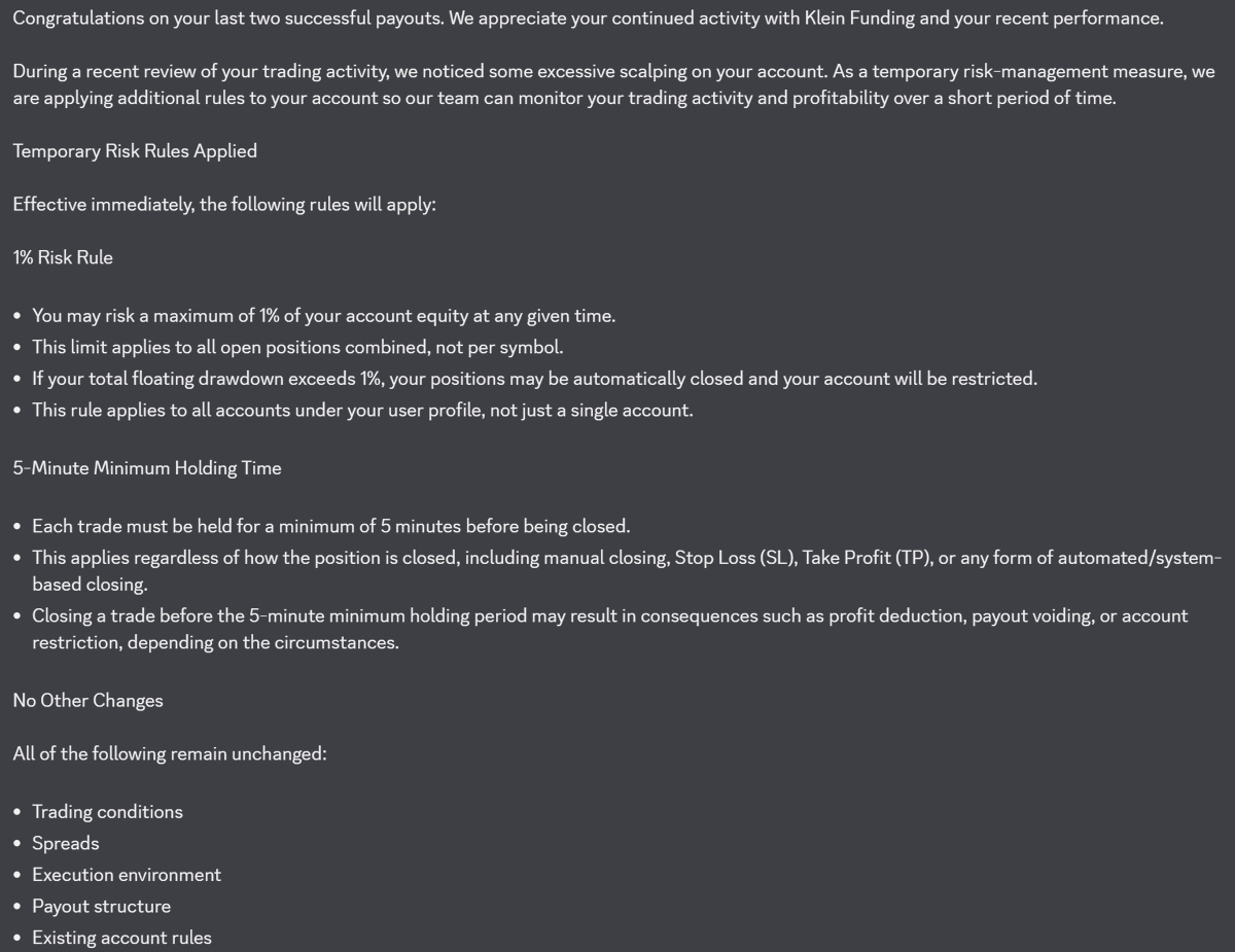 SetFireToUrFace's tweet photo. @breakoutprop thought you might be interested. my friend got this from @KleinFunding after he took his 1st payout. @breakoutprop https://t.co/Pn5ElZAqCs