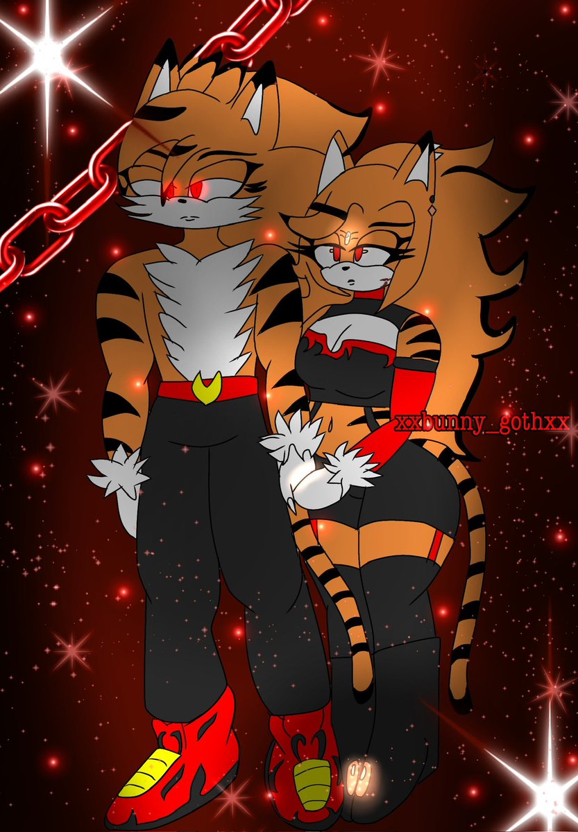Gothicax1's tweet photo. Tigroth and his sister! ^^ I really enjoyed drawing these two and might do more of them. I hope you all like this! Don't copy /steal and trace my art! Thank you (⌒‿⌒) https://t.co/uSAFbVuuGP