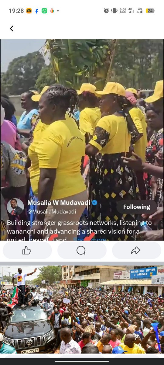 Auncleedduh's tweet photo. @DrBKhalwale @edwinsifuna Mudavadi with few mothers vs Sifuna with the crowd https://t.co/KIokPBCkVX
