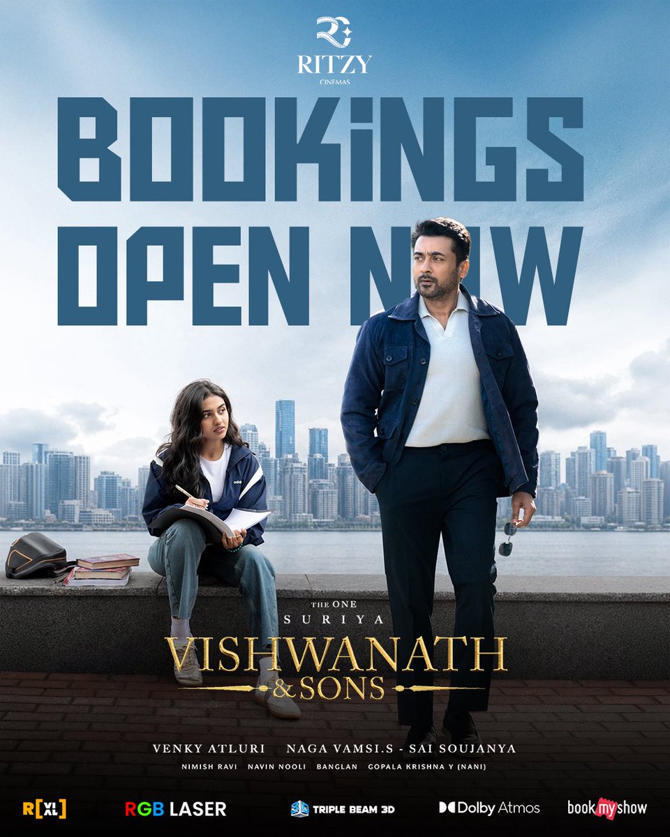 RitzyCinemas's tweet photo. #ViswanathAndSons Online Bookings Opened in your Ritzy Cinemas Madurai ❤️ https://t.co/xrVoaOl2Ij