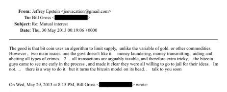 BSVCasey's tweet photo. Checks out! ... 

"The bitcoin guys came to see me early in the process and made it clear they were all willing to go to jail for their ideas." — Jeffrey Epstein (30th May, 2013).

🤔