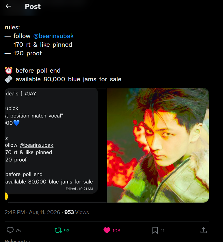 jysangell's tweet photo. @byjay02 @bearinsubak #ENHYPEN_JAY https://t.co/uOF7H3uZbt