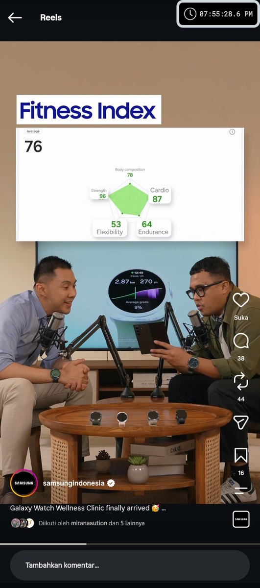 lipodiana's tweet photo. @samsungID Fitur FITNESS INDEX di #GalaxyWatchUltra2 berhasil bantu Sastra Silalahi untuk memaksimalkan persiapannya sebelum trail run #RestansDotheRest #TrainEffectively #TrainEffectivelywithSastra https://t.co/YhScFfe8qU