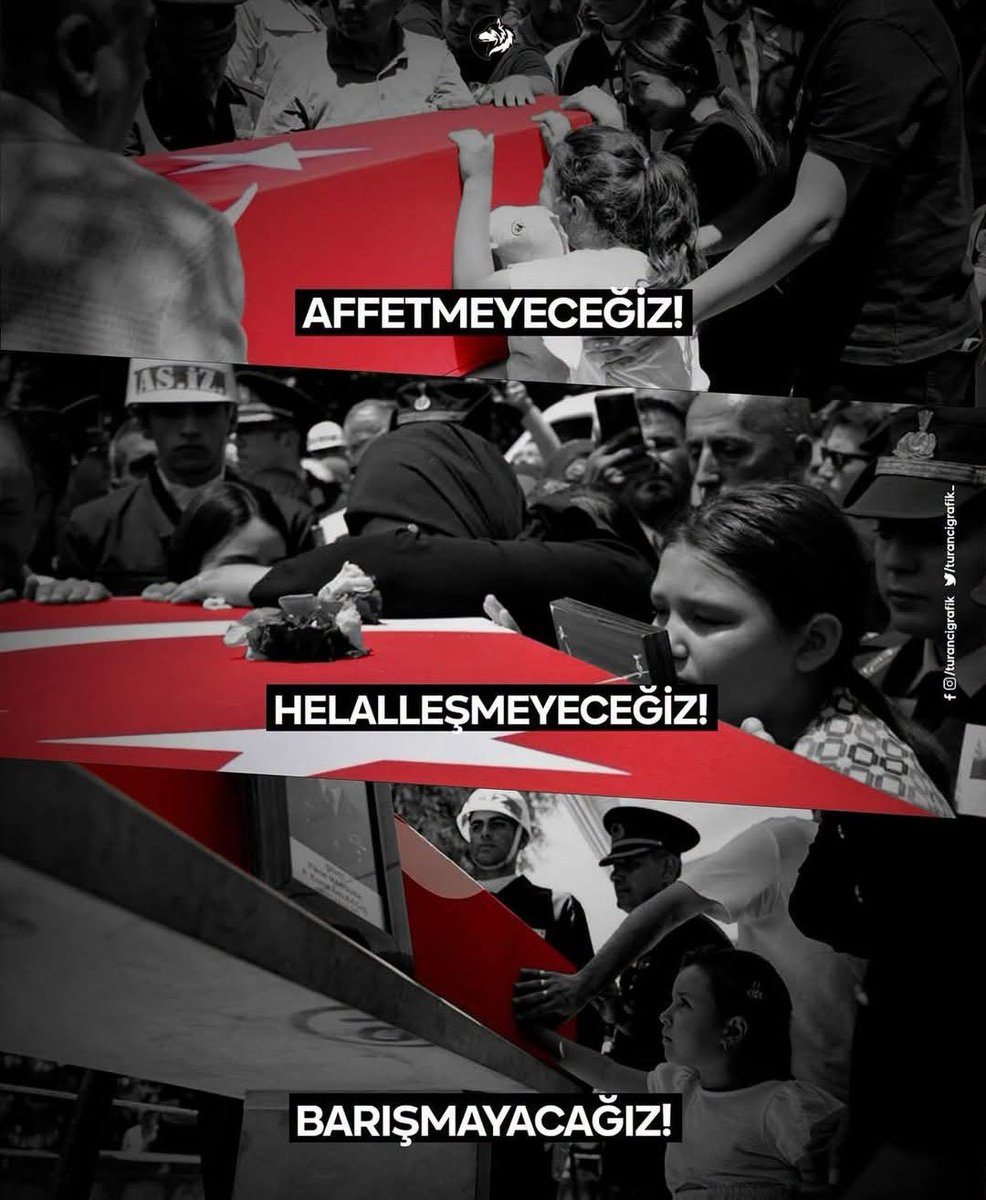 DeliKurt_16's tweet photo. Affetmeyeceğiz!
Helalleşmeyeceğiz!
Barışmayacağız! https://t.co/7419aWSho5