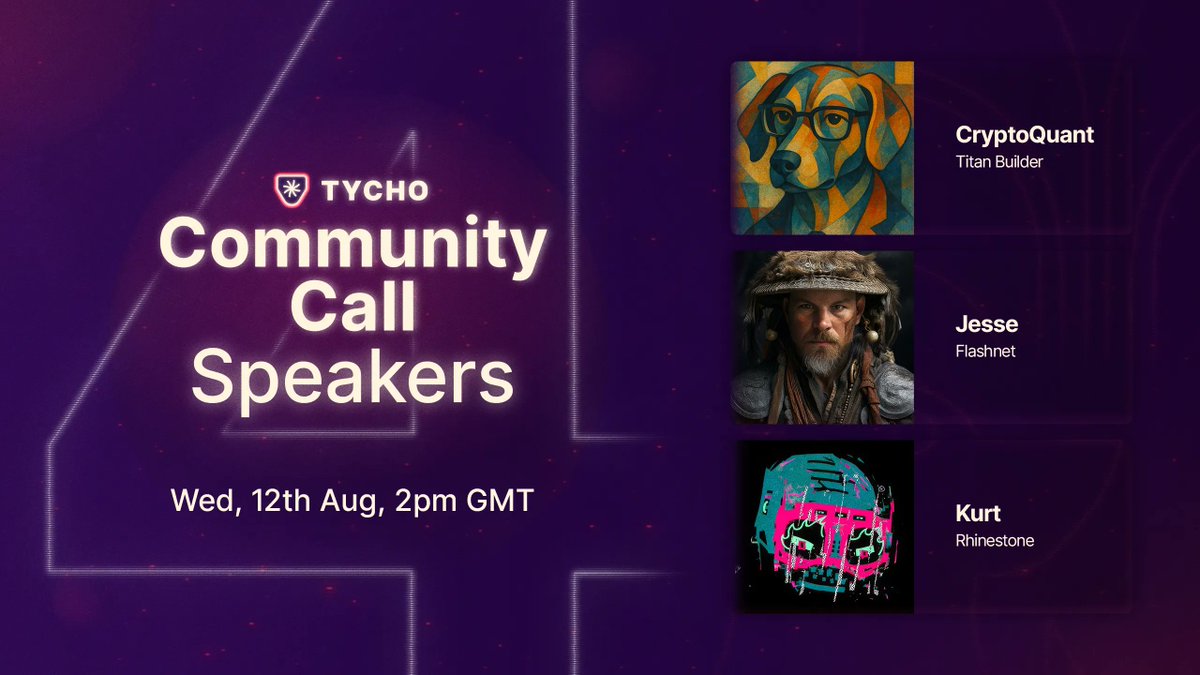 PropellerSwap's tweet photo. Tycho Community Call is tomorrow with:

@cryptoquantHQ of @titanbuilderxyz analysing propAMM data

@kurt__larsen sharing how @rhinestonewtf owns routing with Fynd

@foflexity on using Fynd to improve speed &amp; prices of @flashnet's cross-chain swaps

✳️ https://t.co/5vjdPIrRr2 ✳️ https://t.co/hVykwrpnW0