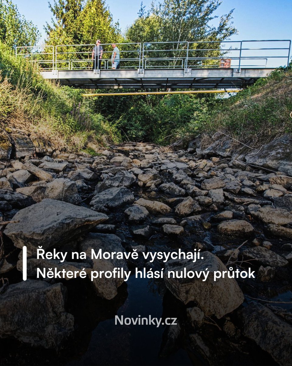 novinkycz's tweet photo. Řeky na Moravě vysychají. Některé profily hlásí nulový průtok

https://t.co/NZlcL80FR7 https://t.co/mmlgzDjLYI
