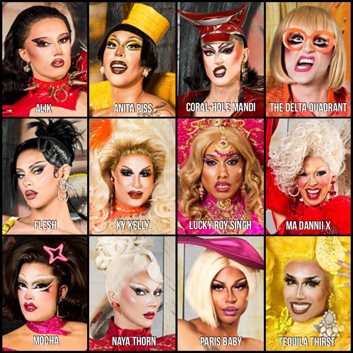Realitytv__fan's tweet photo. The official cast of RuPaul's Drag Race UK 8, premiering Sept. 3 on BBC Three and WOWPresents+ #DragRace #DragRaceUK https://t.co/nIKR2tzyup