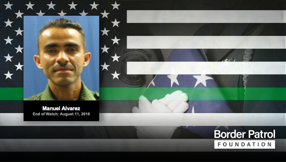 BorderPatrolFND's tweet photo. Today we honor the memory of Border Patrol Agent Manuel Alvarez End of Watch August 11, 2016 https://t.co/Qb0ZqUckeQ
#HonoringtheMemory #BorderPatrolFoundation #BPF #CBP #BorderPatrol #BorderSecurity #BorderPatrol #USBP #HonorFirst #lawenforcement #endofwatch #memorial https://t.co/cTXlkzym5j