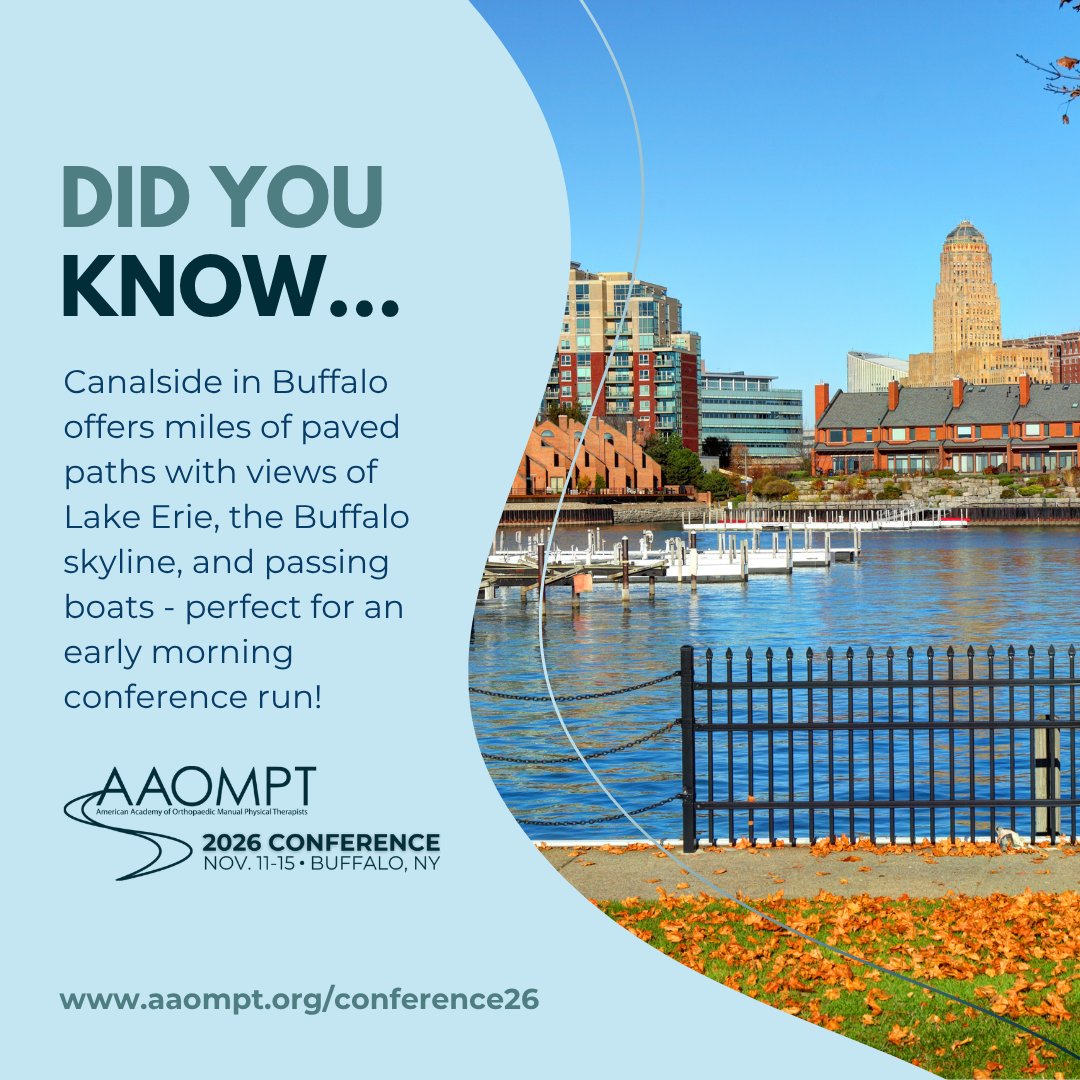 AAOMPT's tweet photo. We have an incredible location for #AAOMPT2026
So many opportunities for outdoor acitvities along the canal!
#Physicaltherapy #Physiotherapy #DPT #DPTstudent https://t.co/oHeEJ2WAyD