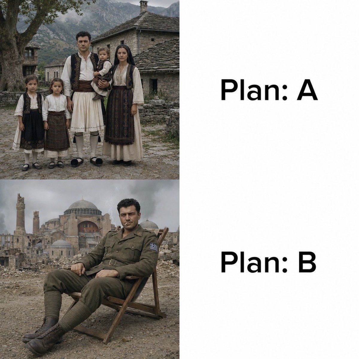 dogma1955's tweet photo. The dilemma of every Greek man https://t.co/aN1KQfbnva