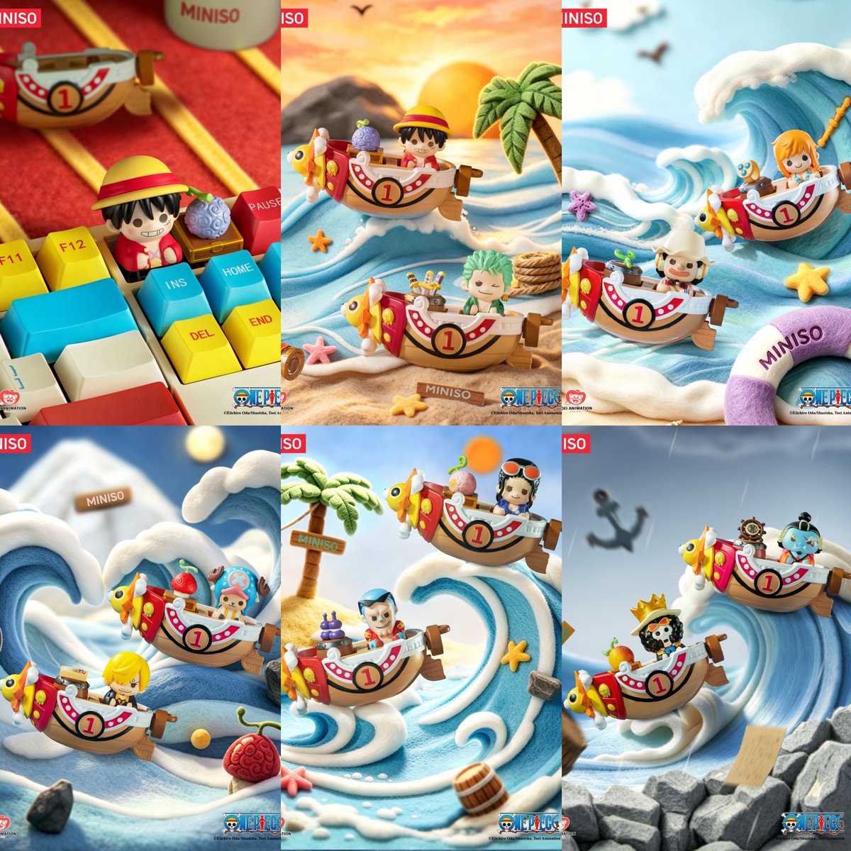OPMerchandise's tweet photo. Here’s a look at the Egghead Pirate Ship Keycap Blind Box from Miniso!

It will be available at Indonesia’s First Miniso Friends at Summarecon Mall, Bekasi, Indonesia.

Unknown if it’ll be available in other regions.

🇮🇩: August 15, 2026

#OnePiece https://t.co/XkTB3C0HC2